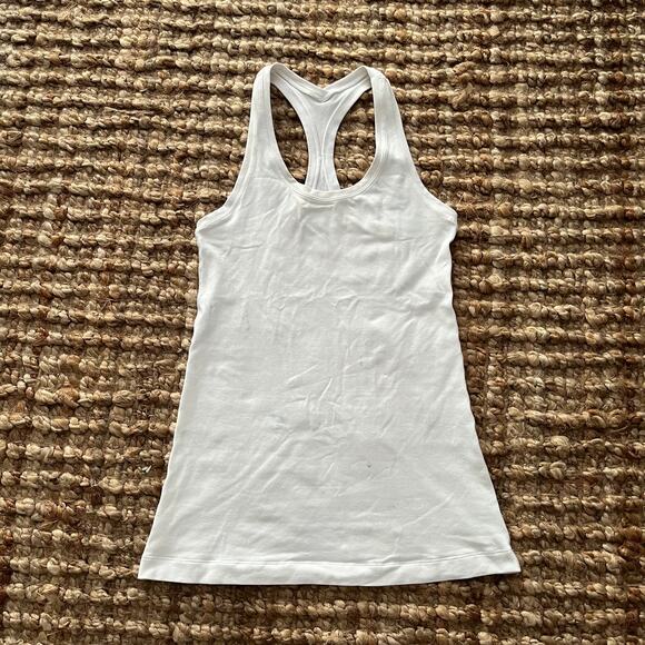 lululemon athletica Tops - Lululemon Align Tank Top White Size 6 -Nulu Stretch Yoga-w/light markings